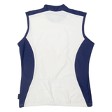 Cycling Womens Jersey White Sleeveless 1/2 Zip L