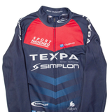 OWAYO Full Zip Cycling Mens Jersey Blue Long Sleeve M