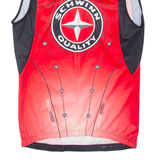 Cycling Mens Jersey Red Sleeveless 1/2 Zip L