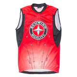 Cycling Mens Jersey Red Sleeveless 1/2 Zip L