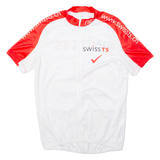 Swiss Full Zip Cycling Mens Jersey White XL