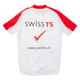Swiss Full Zip Cycling Mens Jersey White XL