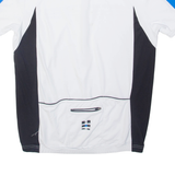 RACER Cycling Mens Jersey White 1/2 Zip L