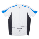 RACER Cycling Mens Jersey White 1/2 Zip L
