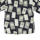 PIERRE CARDIN Mens Shirt Black Crazy Pattern L