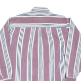ANTANA Mens Shirt Purple Striped Long Sleeve M