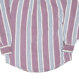 ANTANA Mens Shirt Purple Striped Long Sleeve M