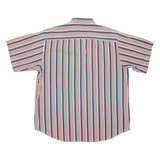 BASIC EDITIONS Mens Shirt Brown Striped L
