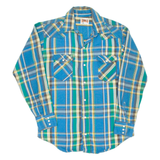 BAR.F Mens Shirt Blue Check Long Sleeve M