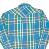 BAR.F Mens Shirt Blue Check Long Sleeve M