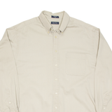NAUTICA Mens Plain Shirt Beige Long Sleeve XL