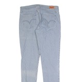 LEVI'S 524 Superlow Striped Womens Jeans Blue Slim Skinny W28 L30