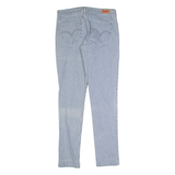 LEVI'S 524 Superlow Striped Womens Jeans Blue Slim Skinny W28 L30
