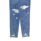 AMERICAN EAGLE Distressed Womens Jeans Blue Regular Mom Stone Wash W26 L28