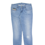 DIESEL Low Rise Distressed Womens Jeans Blue Slim Skinny Stone Wash W27 L34