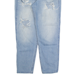 HOLLISTER Distressed Womens Jeans Blue Regular Tapered Stone Wash W26 L26