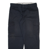 DICKIES Cargo Mens Trousers Black Relaxed Straight W38 L32