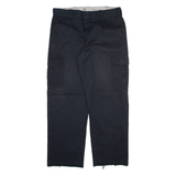 DICKIES Cargo Mens Trousers Black Relaxed Straight W38 L32