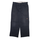 DICKIES Mens Trousers Black Loose Straight W33 L29