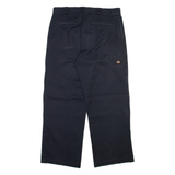 DICKIES Mens Trousers Black Loose Straight W33 L29