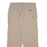 CARHARTT Carpenter Mens Trousers Beige Relaxed Straight W38 L32