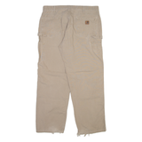 CARHARTT Carpenter Mens Trousers Beige Relaxed Straight W38 L32