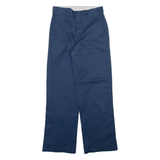 DICKIES Womens Trousers Blue Regular Straight W24 L26