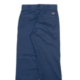 DICKIES Womens Trousers Blue Regular Straight W24 L26