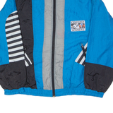ICE HOCKEY WINNERS Mens Shell Jacket Blue 90s Colourblock 2XL