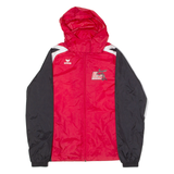 ERIMA Fussball Club Schattdorf Mens Windbreaker Jacket Red Hooded Colourblock S