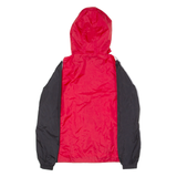 ERIMA Fussball Club Schattdorf Mens Windbreaker Jacket Red Hooded Colourblock S