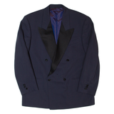 PIERRE LAFFITTE Smoking Jacket Mens Blazer Jacket Blue Wool 90s L