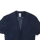 NEW FAST Cropped Womens Blazer Jacket Blue 90s M