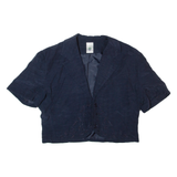 NEW FAST Cropped Womens Blazer Jacket Blue 90s M