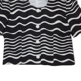 Womens Blazer Jacket Blue 90s Striped M