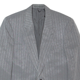 MAZZON Womens Blazer Jacket Silver Wool 90s M