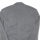 MAZZON Womens Blazer Jacket Silver Wool 90s M