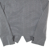 MAZZON Womens Blazer Jacket Silver Wool 90s M