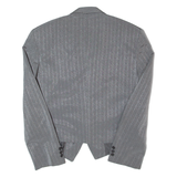 MAZZON Womens Blazer Jacket Silver Wool 90s M