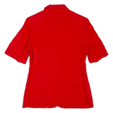 Womens Blazer Jacket Red Linen 90s S