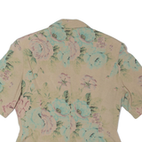 SYNONYME Womens Blazer Jacket Beige Silk 90s Floral S