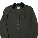 ALESSANDRO ALBANESE Womens Blazer Jacket Green Wool 90s Chevron M