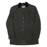 ALESSANDRO ALBANESE Womens Blazer Jacket Green Wool 90s Chevron M