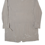 MAX&CO Womens Overcoat Jacket Grey Silk UK 12