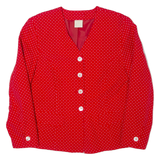 Womens Blazer Jacket Red 90s Polka Dot M