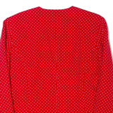 Womens Blazer Jacket Red 90s Polka Dot M