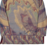 Womens Blazer Jacket Blue 90s Crazy Pattern M