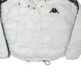 KAPPA Oversized Cropped Womens Puffer Coat White XS