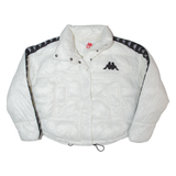 KAPPA Oversized Cropped Womens Puffer Coat White XS