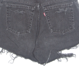 LEVI'S 550 Cut Off Womens Denim Shorts Black Relaxed XS W26
